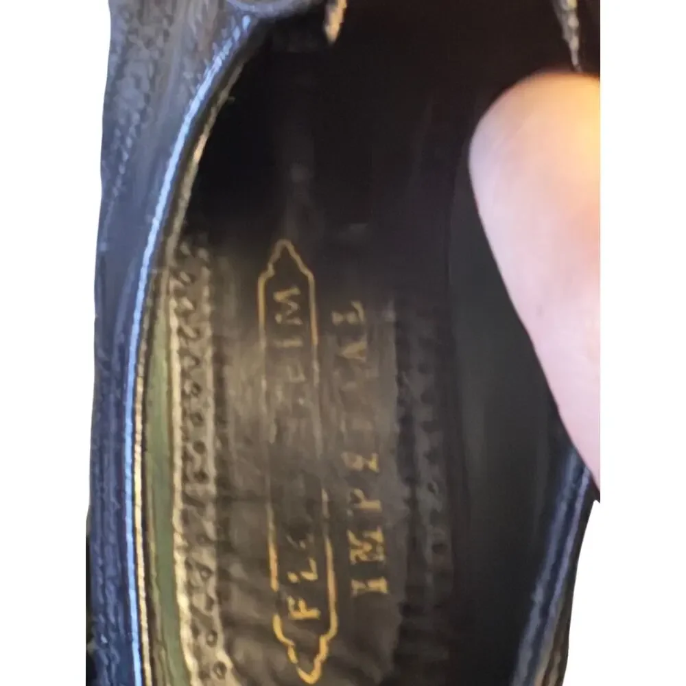 Florsheim Imperial Black Leather Wingtip Oxford Shoes Size 8.5 EEE